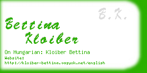 bettina kloiber business card